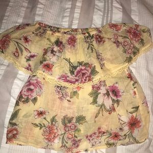 Off the shoulder crop top